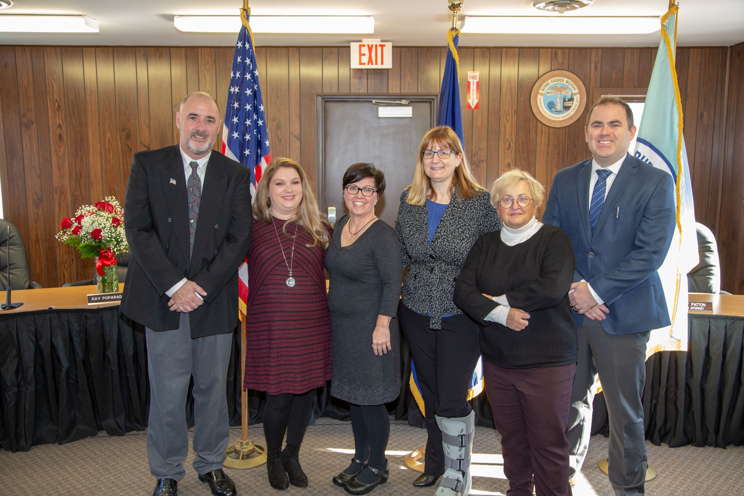 Burns Harbor Council and Clerk-Treasurer with State Senator Karen Tallian