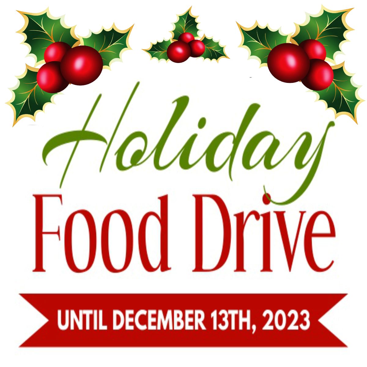 Holiday Food Drive through Dec. 13th